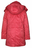 Women's Puff Collar Removable Hood Mid-Length Puffer Coat