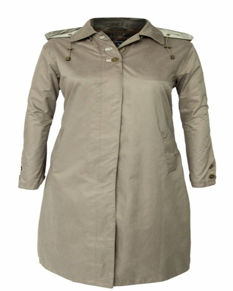 Women's trench coat with hood and removable lining new arrivals