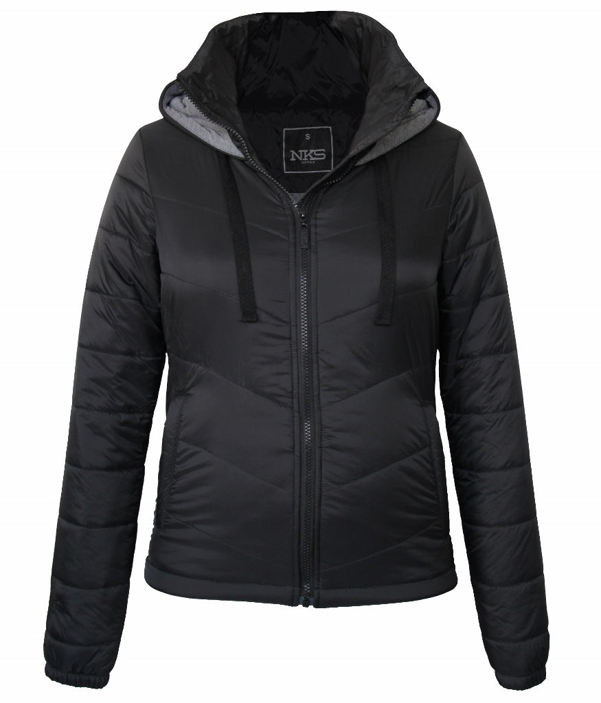Womens black puffer jacket australia top