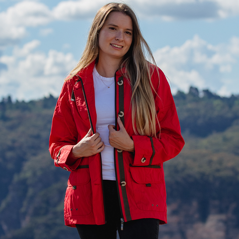 Women's Lightweight Detachable Hood Button Front Outdoor Jacket