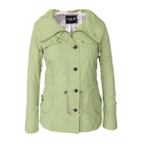 Women's Collared Waist Drawstring Jacket
