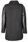 Women's Fashion PU Sleeve Fleece Lining Long Jacket