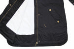 Women's Fashion PU Sleeve Fleece Lining Long Jacket