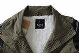 Women's Fashion PU Sleeve Fleece Lining Long Jacket