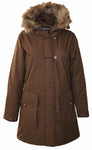 Women's Detachable Faux Fur Hoodie Long Puffer Parka