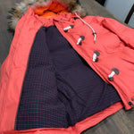 Women's Detachable Faux Fur Hoodie Puffer Jacket