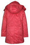 Women's Puff Collar Removable Hood Mid-Length Puffer Coat