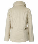 Women's Collar Zip Hidden Hood Puffer Coat