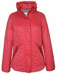 Women's Collar Zip Hidden Hood Puffer Coat