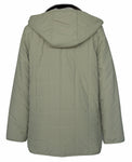 Women's Plush Lining Button Detachable Hoodie Puffer Jacket