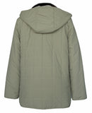 Women's Plush Lining Button Detachable Hoodie Puffer Jacket