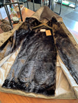 Women's Plush Lining Button Detachable Hoodie Puffer Jacket