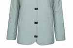 Women's Plush Lining Button Detachable Hoodie Puffer Jacket