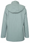 Women's Plush Lining Button Detachable Hoodie Puffer Jacket