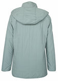 Women's Plush Lining Button Detachable Hoodie Puffer Jacket