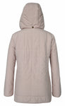 Women's Plush Lining Button Detachable Hoodie Puffer Jacket