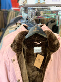 Women's Plush Lining Button Detachable Hoodie Puffer Jacket