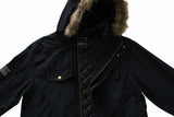 Men's Canvas with Faux Fur Hoodie Jacket