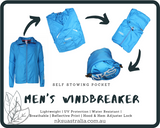 Men's Lightweight UV Protection Water Resistant Windbreaker
