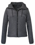 Women's Hoodie Mock Neck Puffer Coat (Wholesale)